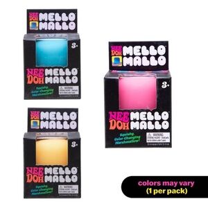 NeeDoh Mello Mallo Color-Changing Marshmallow Squishy - Blue, Pink or Yellow